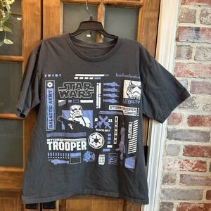 Disney Star Wars Stormtrooper Galactic Army T Shirt Mens‎ Large Gray